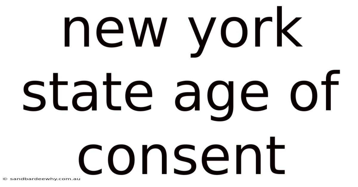 New York State Age Of Consent