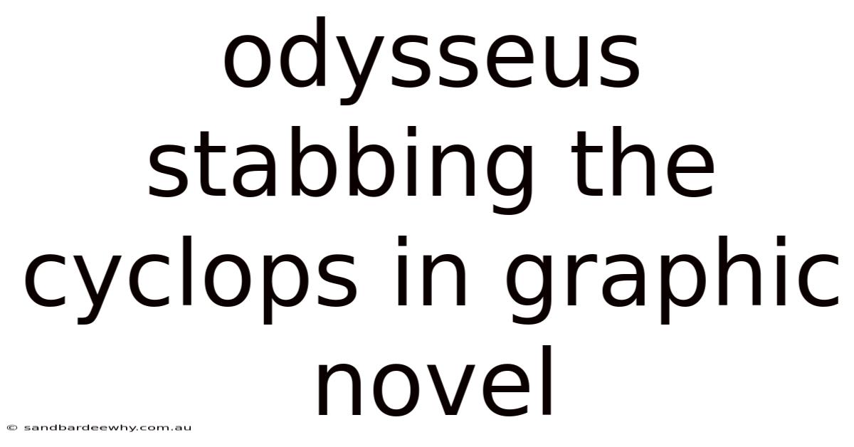 Odysseus Stabbing The Cyclops In Graphic Novel