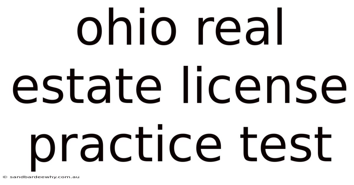 Ohio Real Estate License Practice Test