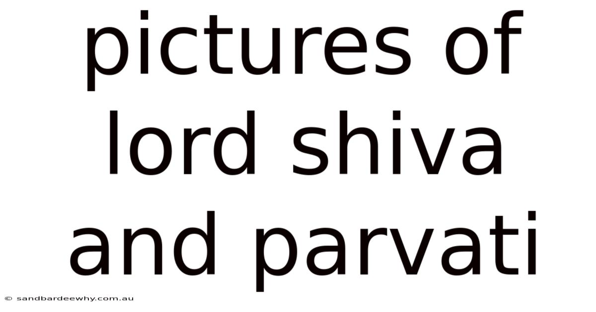 Pictures Of Lord Shiva And Parvati