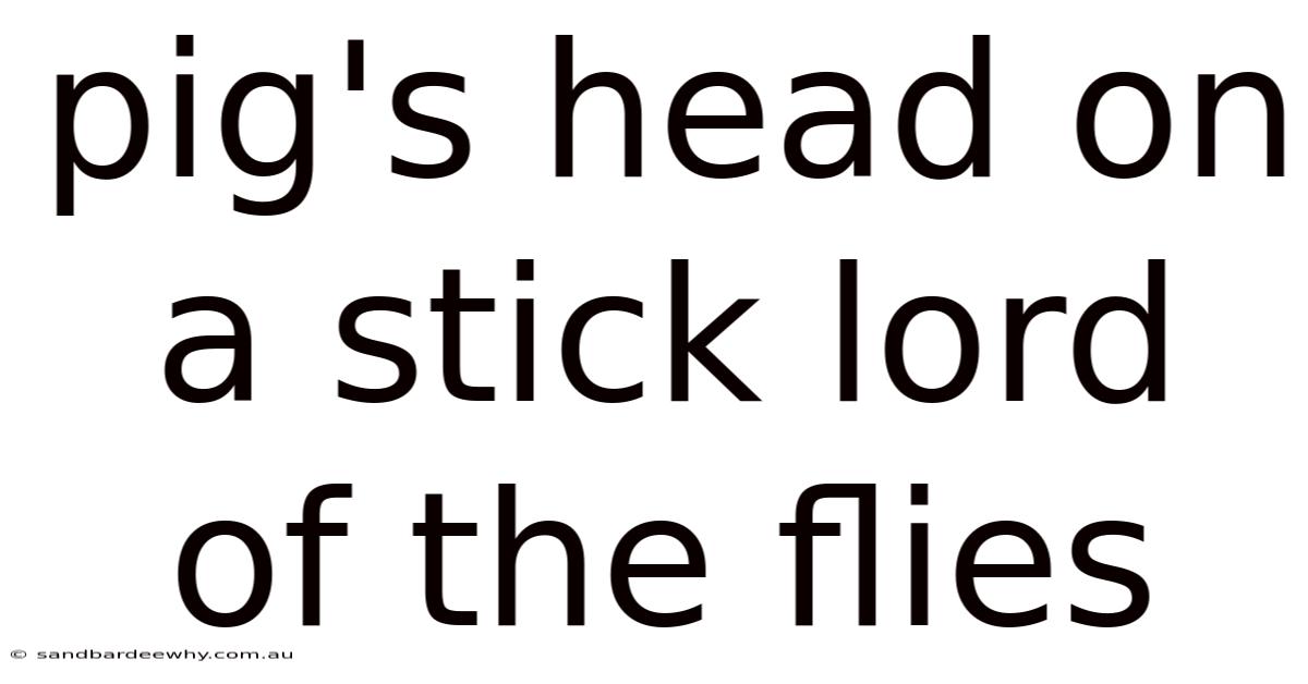 Pig's Head On A Stick Lord Of The Flies