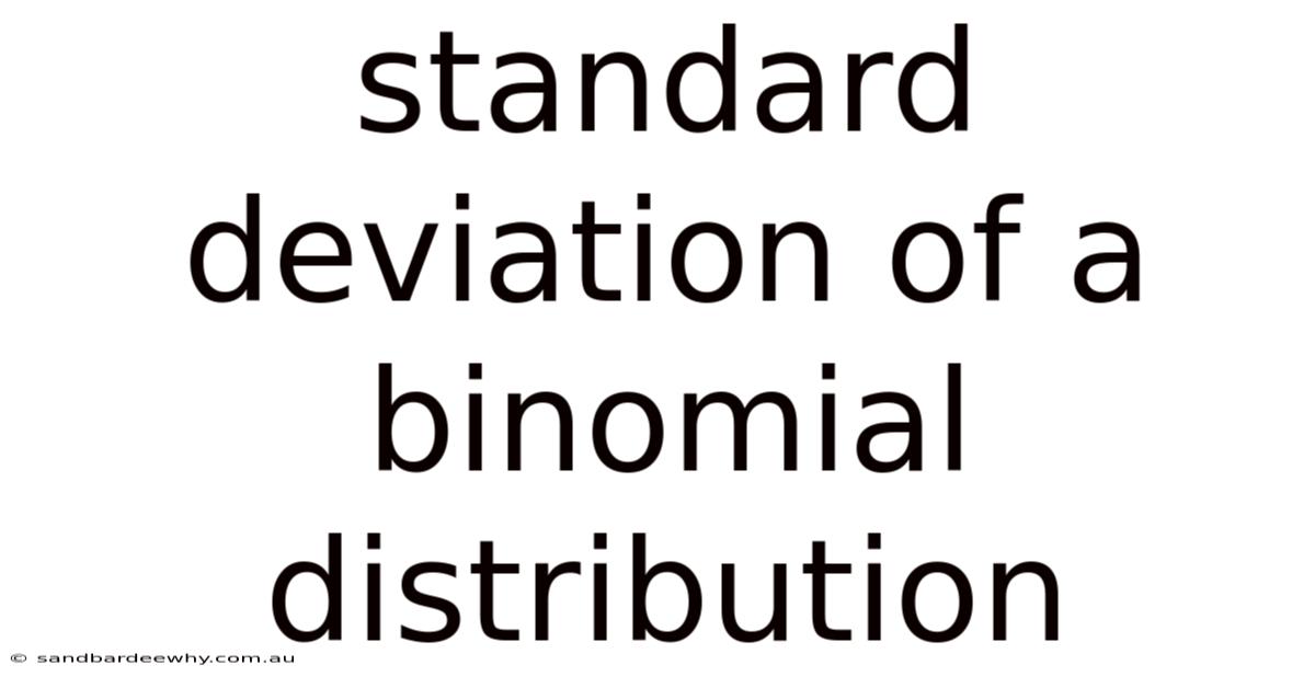 Standard Deviation Of A Binomial Distribution