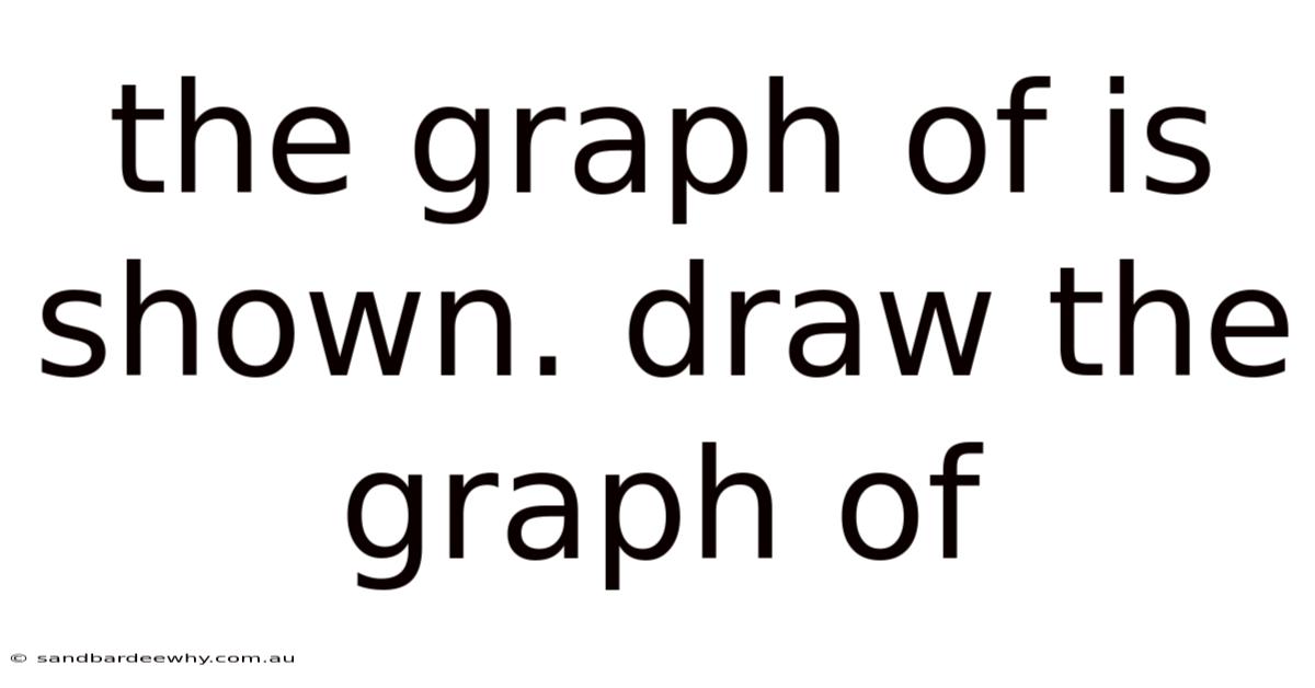 The Graph Of Is Shown. Draw The Graph Of