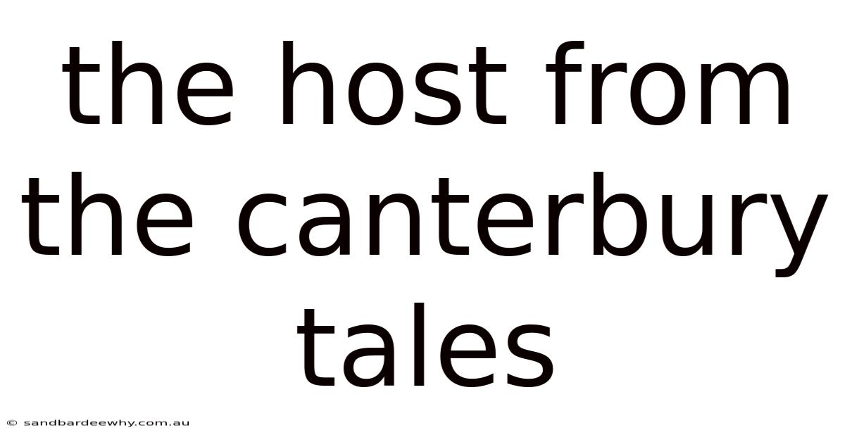 The Host From The Canterbury Tales