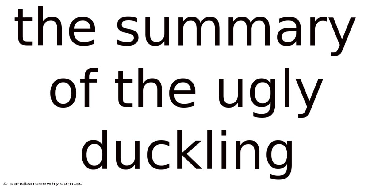 The Summary Of The Ugly Duckling