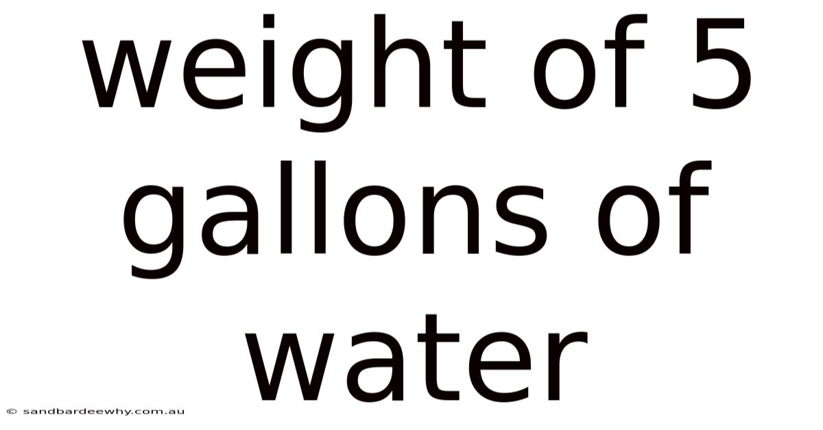 Weight Of 5 Gallons Of Water