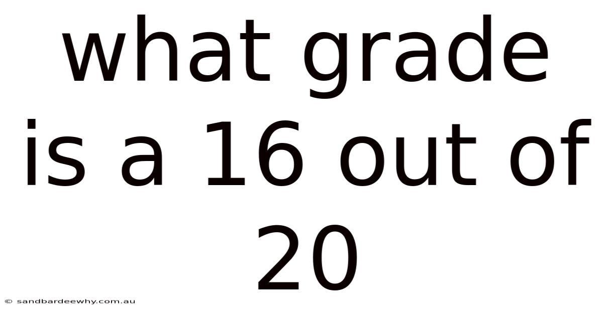 What Grade Is A 16 Out Of 20