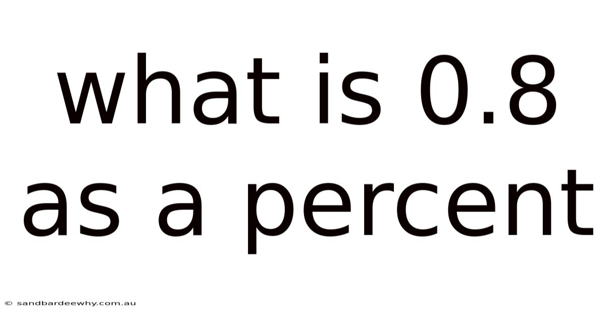 What Is 0.8 As A Percent