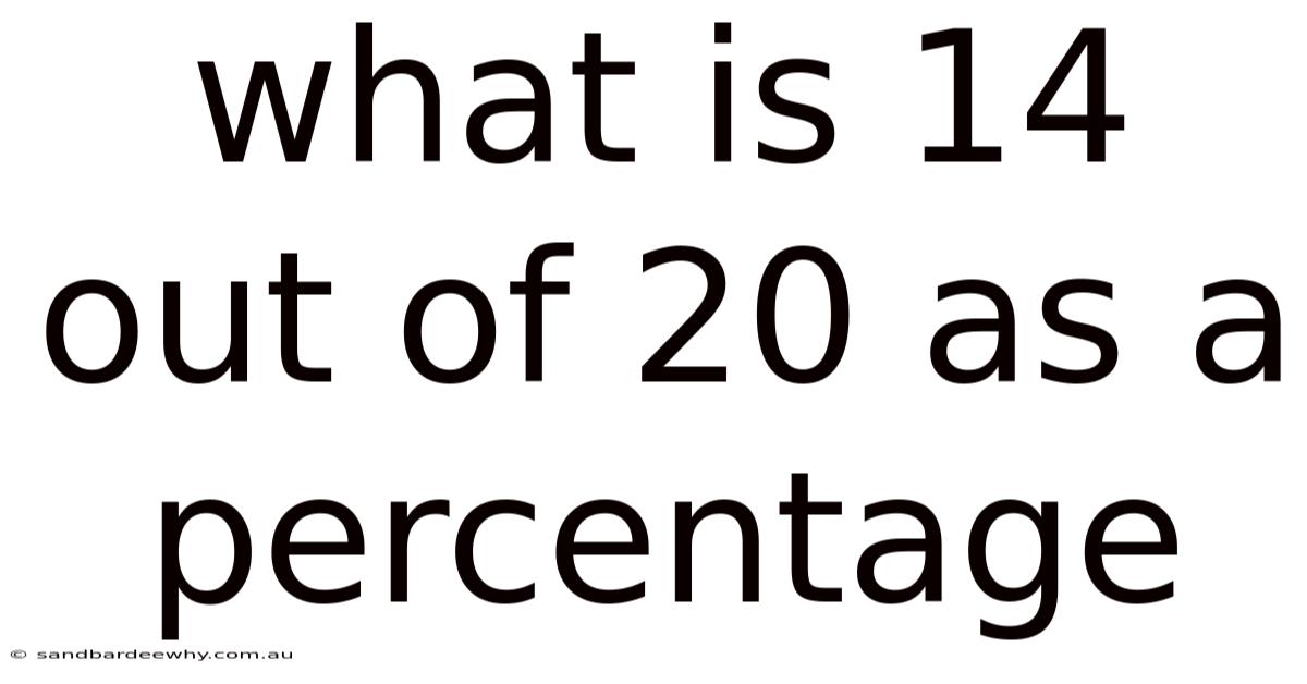 What Is 14 Out Of 20 As A Percentage