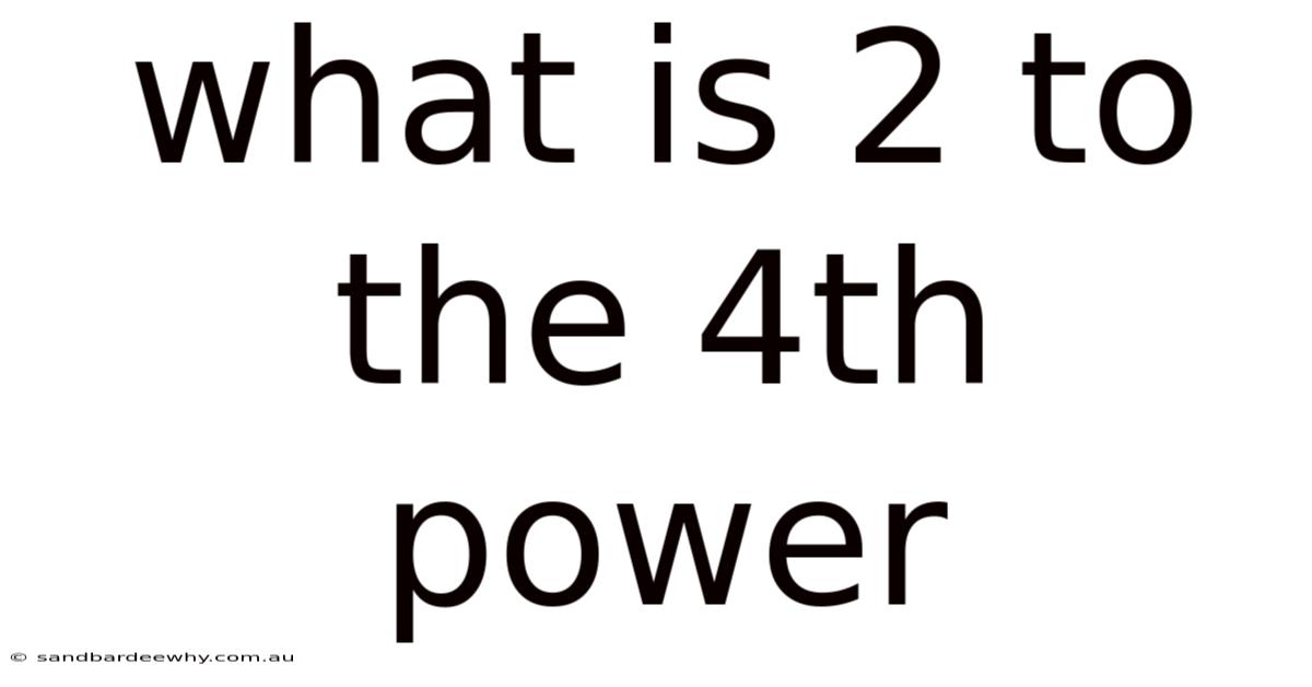 What Is 2 To The 4th Power
