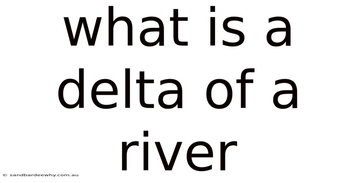 What Is A Delta Of A River