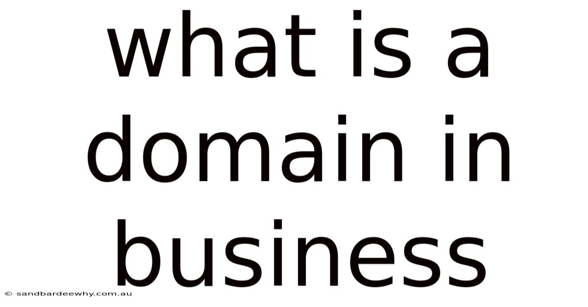 What Is A Domain In Business