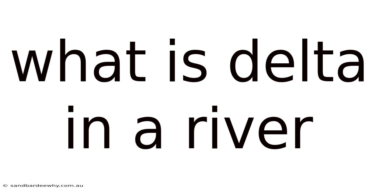 What Is Delta In A River