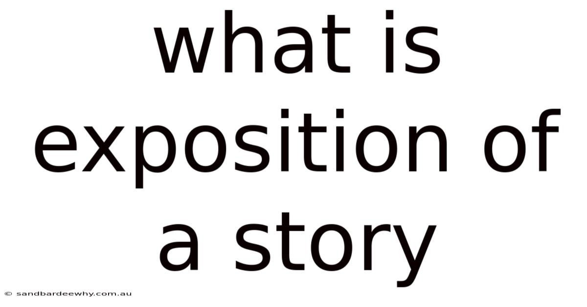 What Is Exposition Of A Story