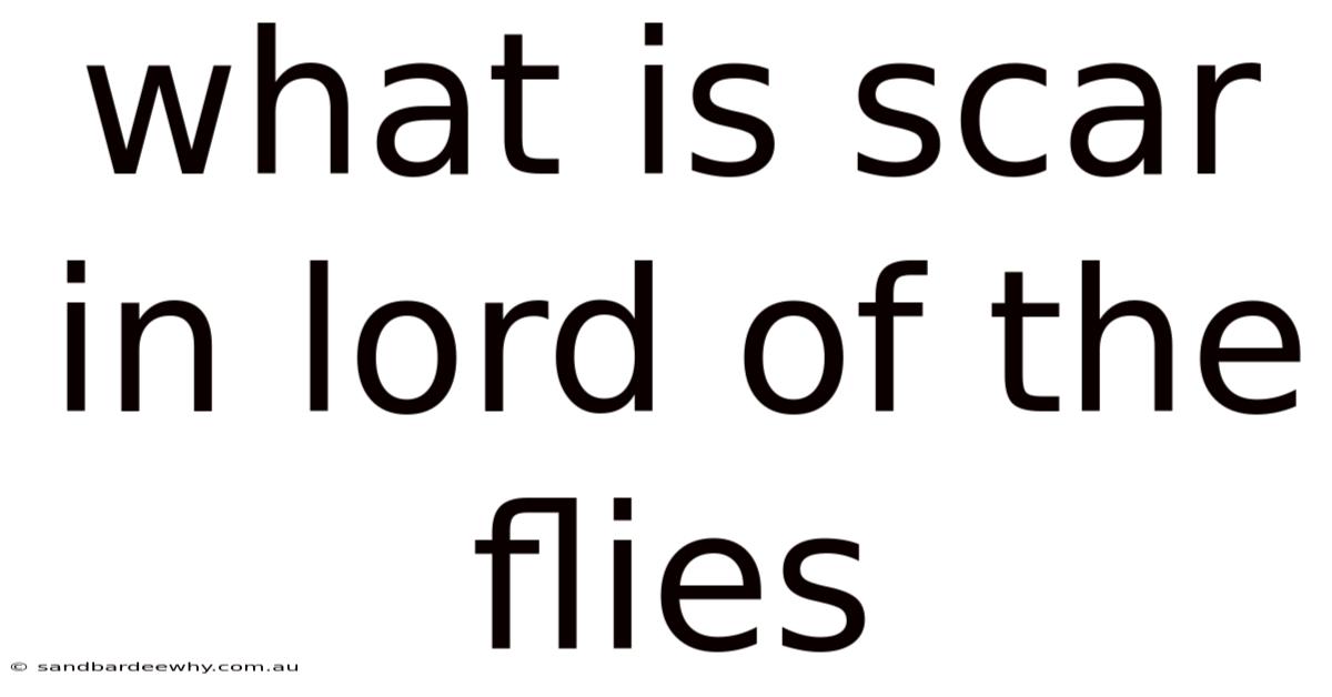 What Is Scar In Lord Of The Flies