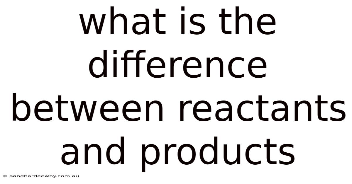 What Is The Difference Between Reactants And Products