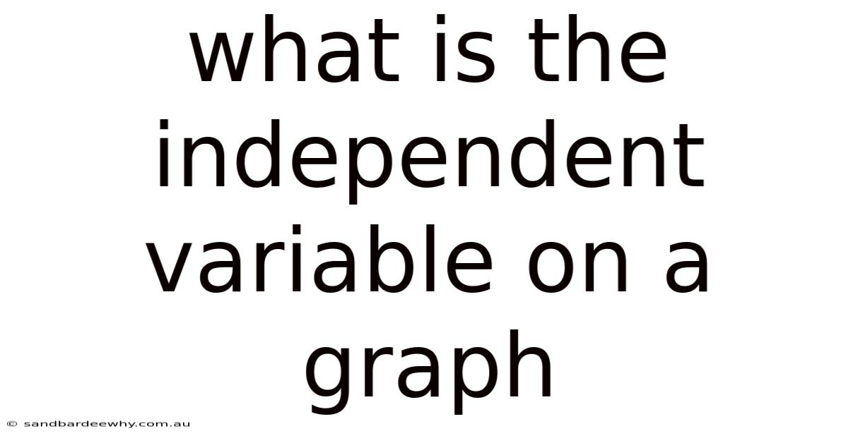 What Is The Independent Variable On A Graph