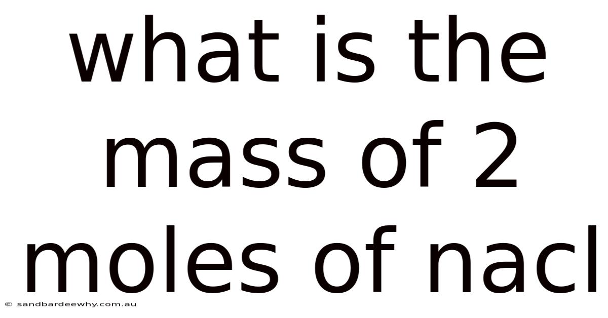What Is The Mass Of 2 Moles Of Nacl