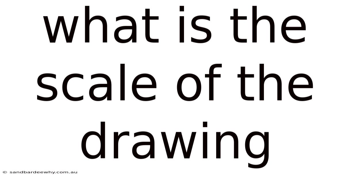 What Is The Scale Of The Drawing