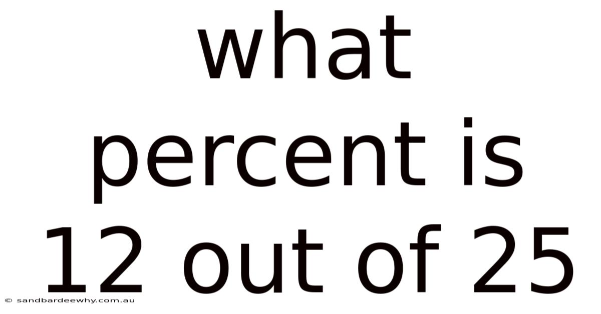 What Percent Is 12 Out Of 25