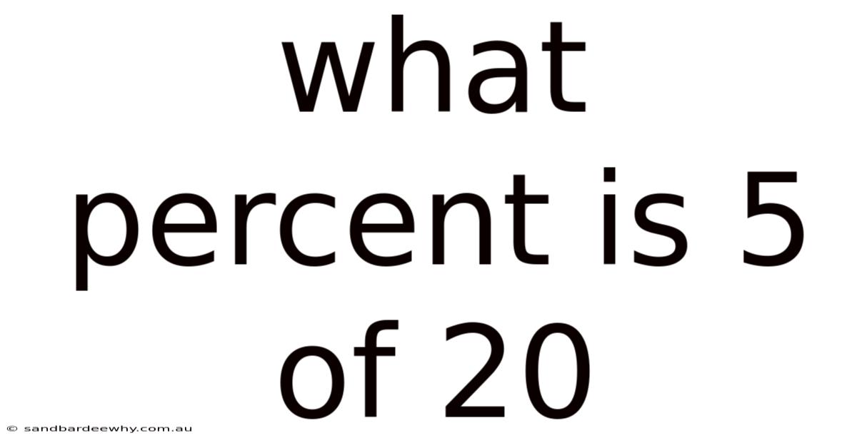 What Percent Is 5 Of 20