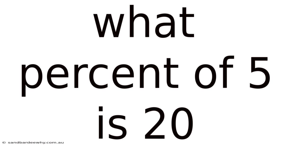 What Percent Of 5 Is 20