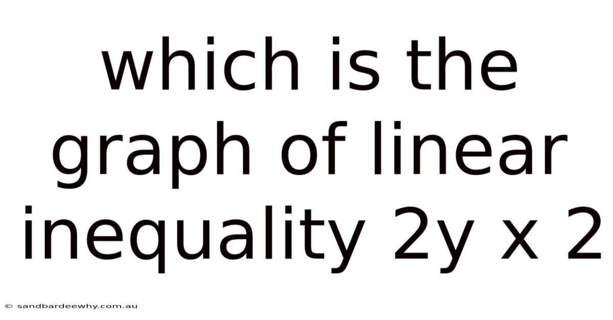 Which Is The Graph Of Linear Inequality 2y X 2