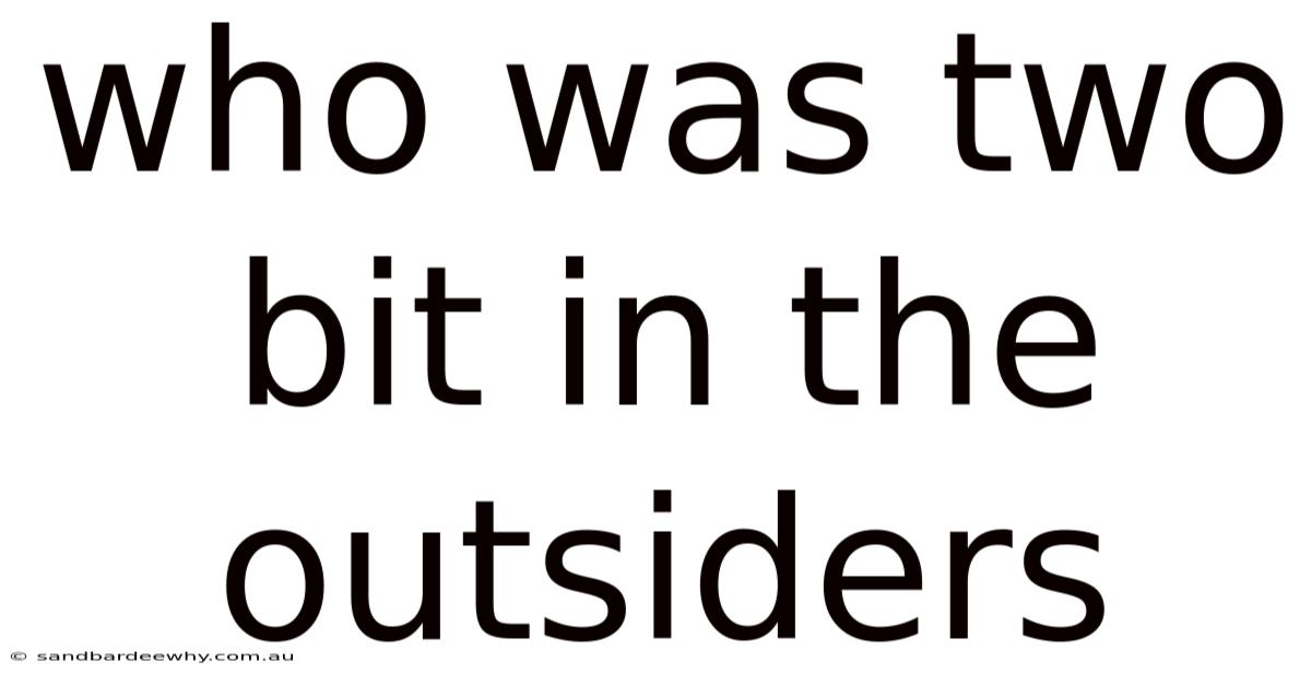 Who Was Two Bit In The Outsiders