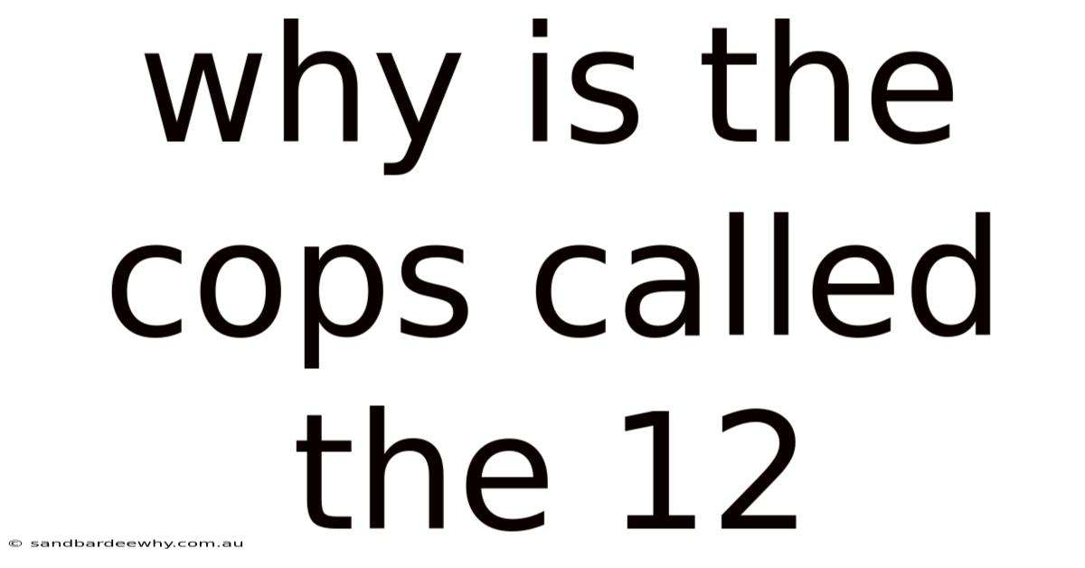 Why Is The Cops Called The 12