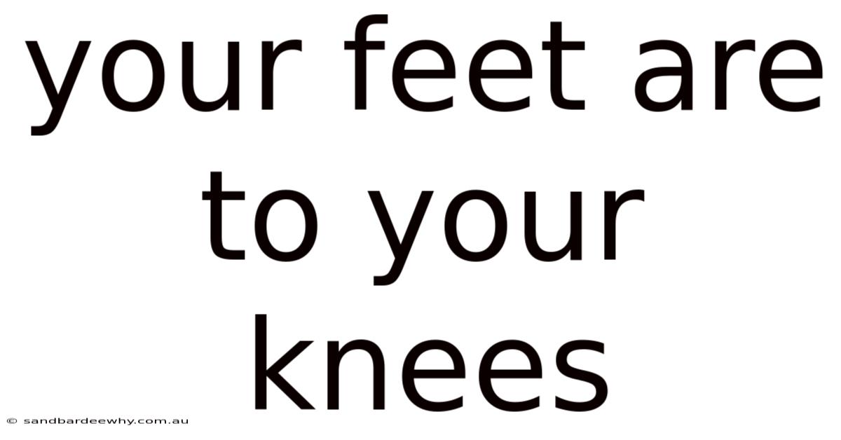 Your Feet Are To Your Knees